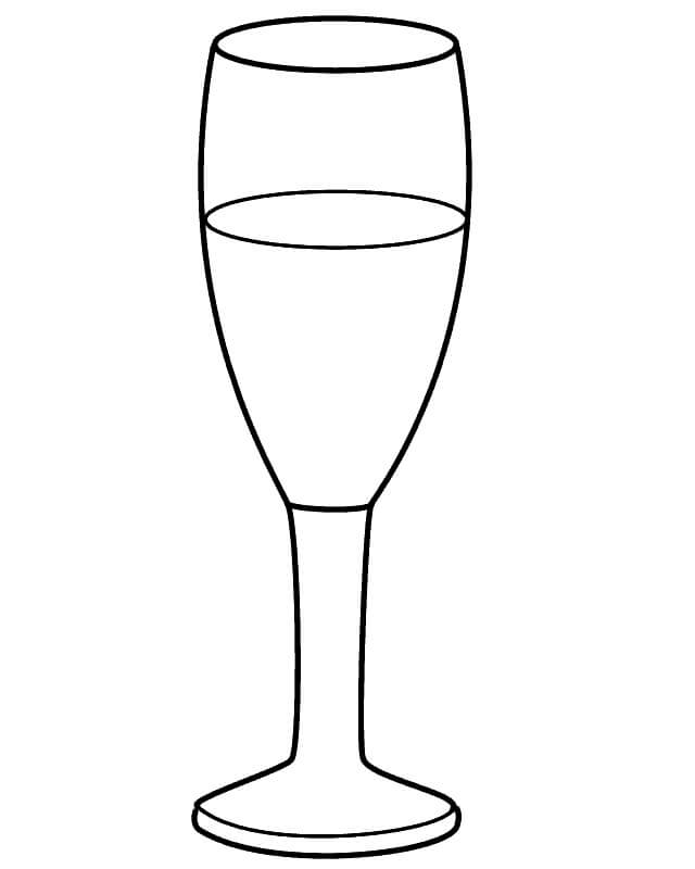 Dibujo de Copa de Champagne para Colorear