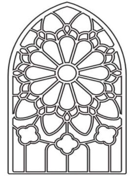 Dibujo de Vidrieras Normales para Colorear