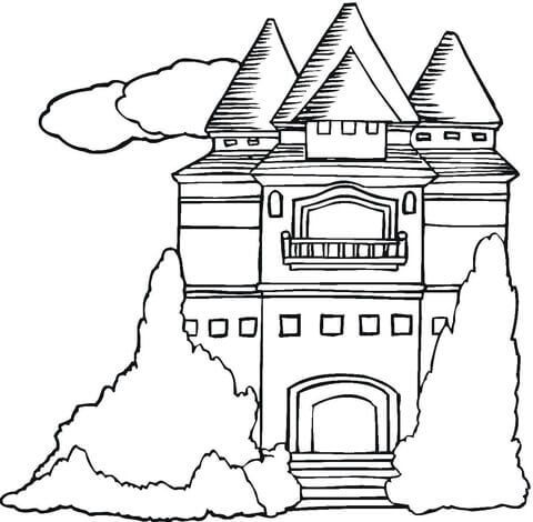 Dibujo de Bonita Villa para Colorear
