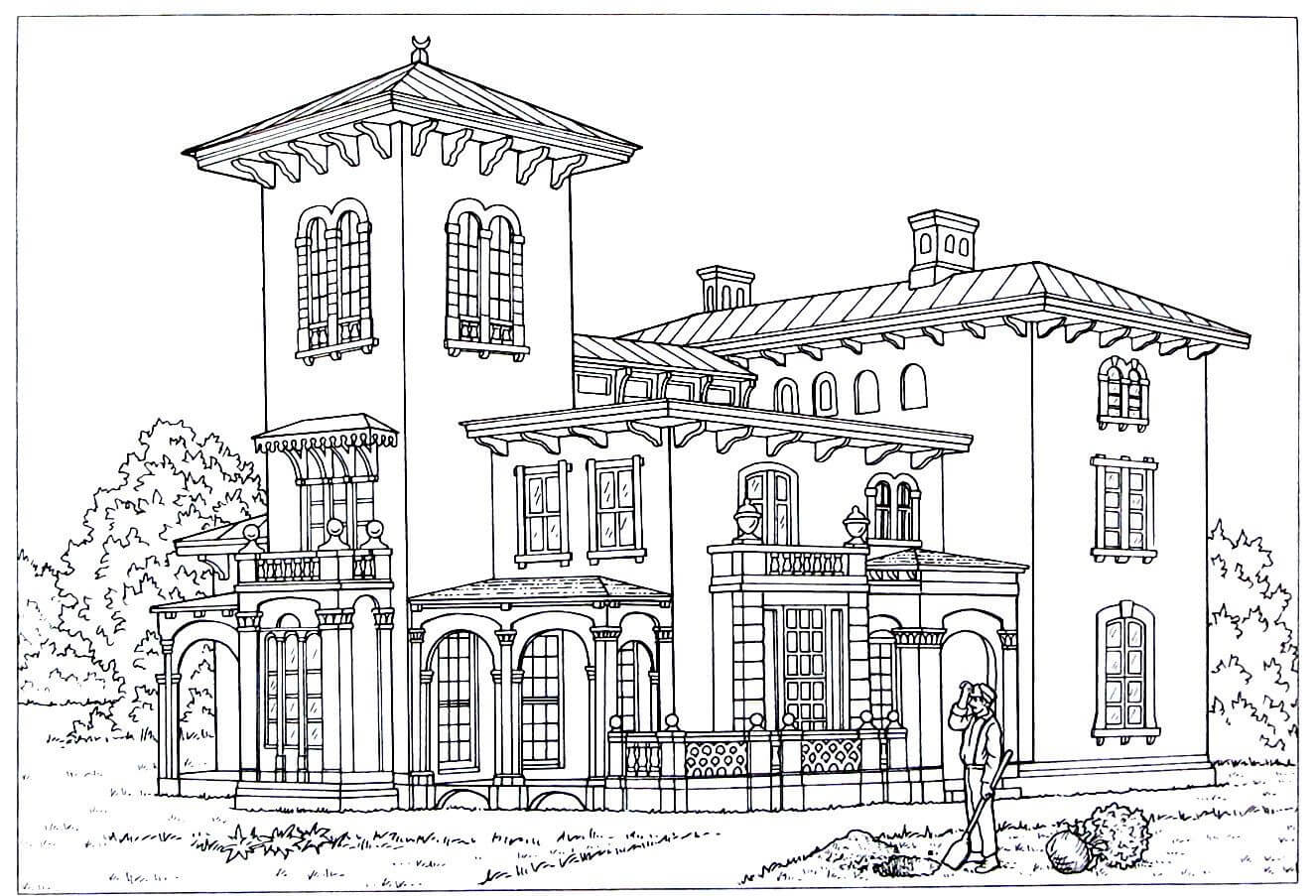 Dibujo de Normal Villa para Colorear