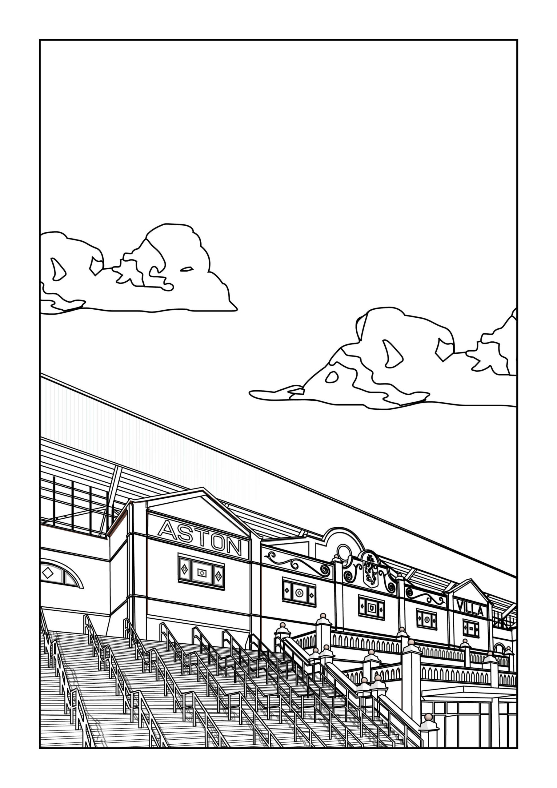 Dibujo de Parque de la Villa Scaled para Colorear