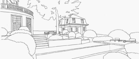 Dibujo de Villa Monumental Wiesbaden Alemania para Colorear