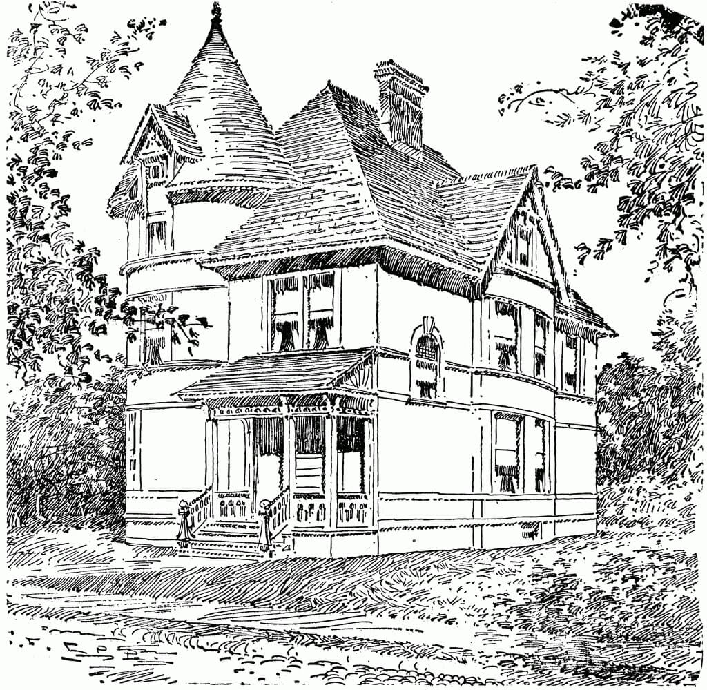 Dibujo de Villa Perfecto para Colorear