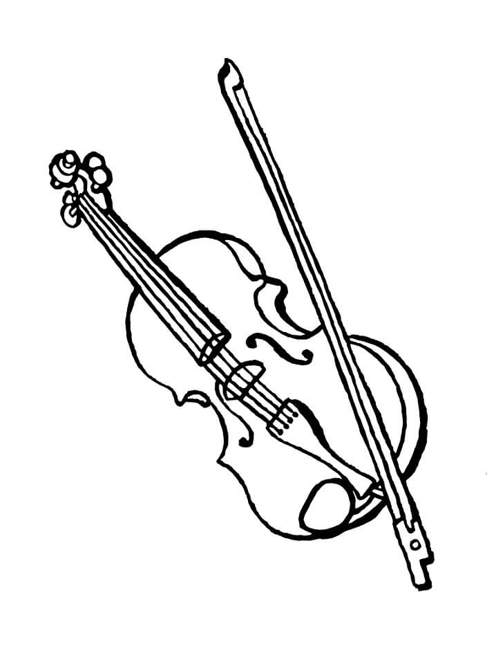 Dibujo de Violeta Simple para Colorear