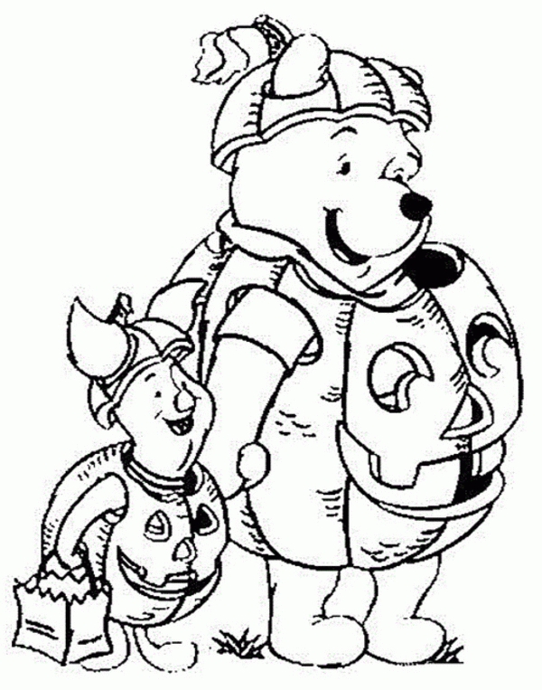 Dibujo de Calabaza el Pooh para Colorear