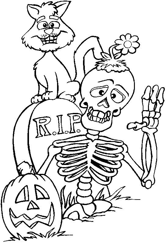 Dibujo de Esqueleto Despierta para Colorear