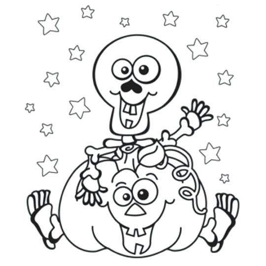 Dibujo de Esqueleto Lindo bebé para Colorear