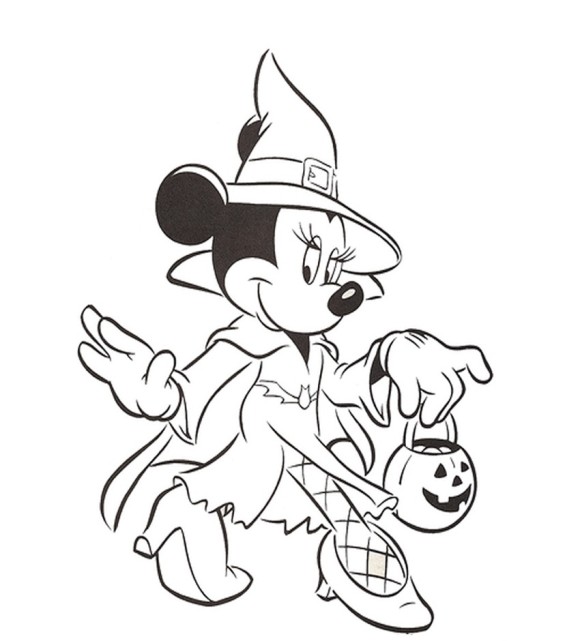 Dibujo de Minnie la Brujita para Colorear