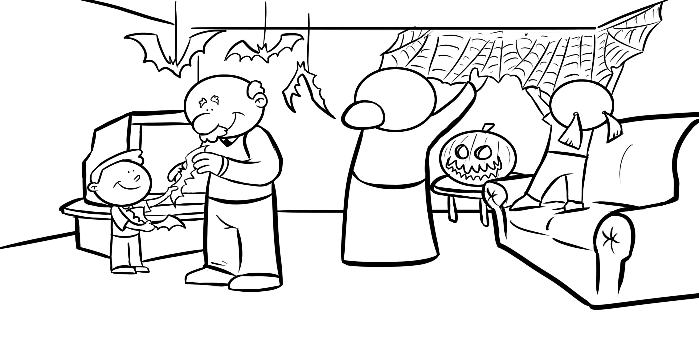 Dibujo de Preparate para Vispera de Todos los Santos para Colorear