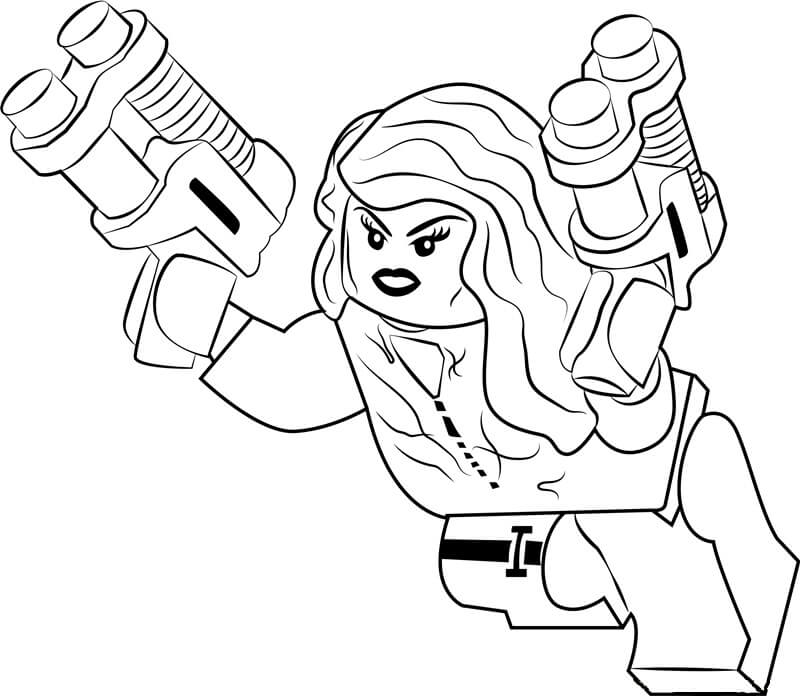 Dibujo de Lego Viuda Negra para Colorear