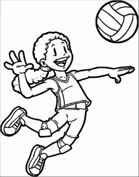 Dibujo de Una Jugadora de Voleibol para Colorear
