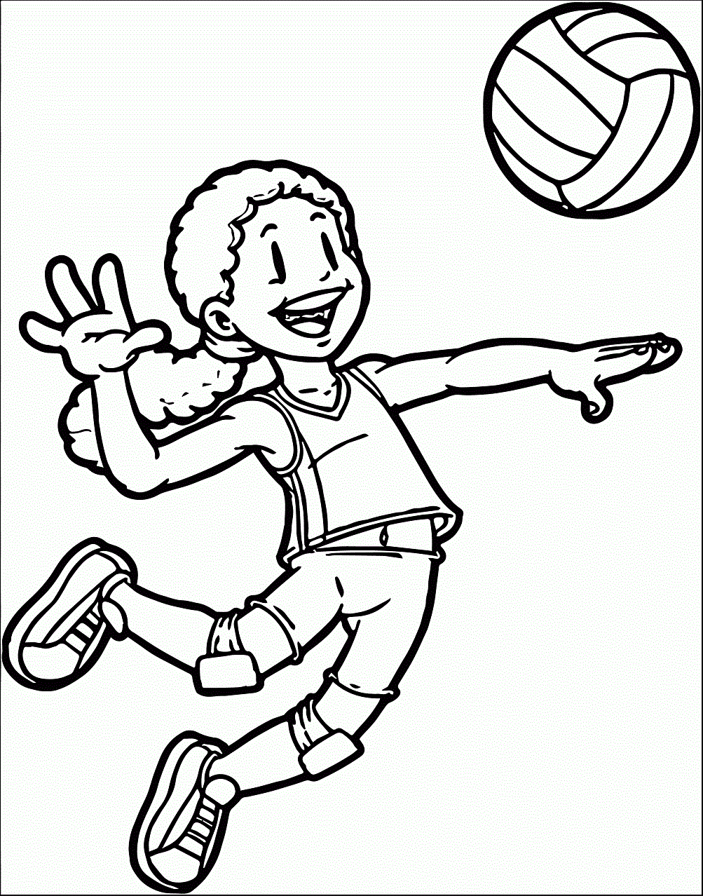 Dibujo de Una Jugadora de Voleibol para Colorear