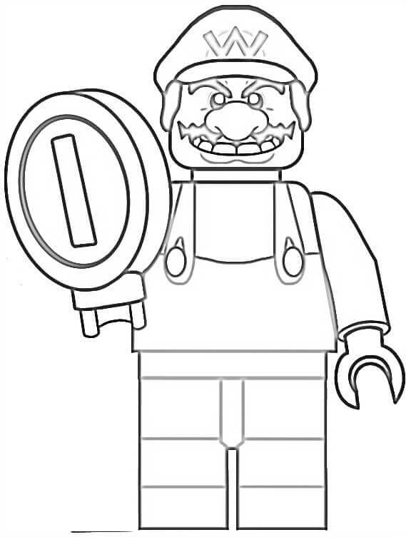 Dibujo de Lego Wario para Colorear