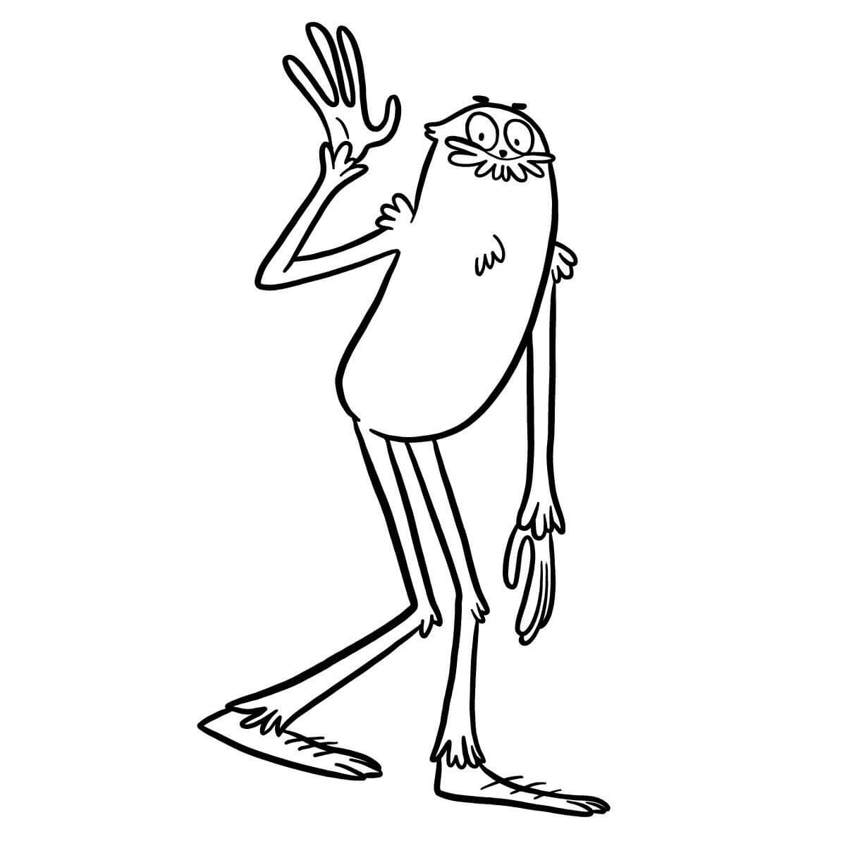 Dibujo de Charlie Saluda para Colorear