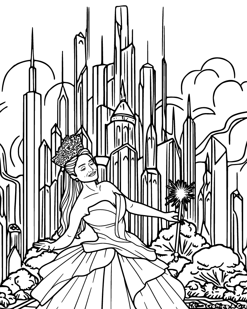 Dibujo de Ariana Grande Wicked Coloring Page para Colorear
