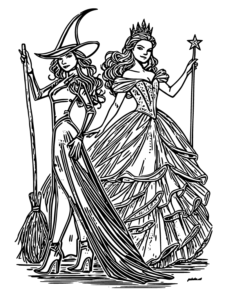 Dibujo de Broadway Wicked Coloring Page para Colorear
