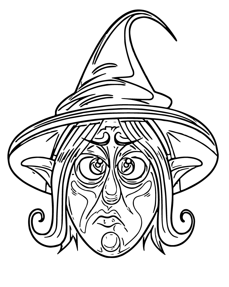 Dibujo de Cute Wicked Coloring Page para Colorear