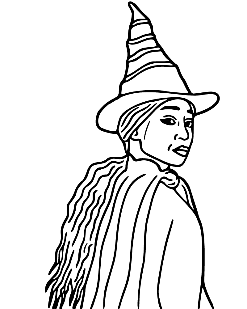 Dibujo de Easy Elphaba Coloring Page para Colorear