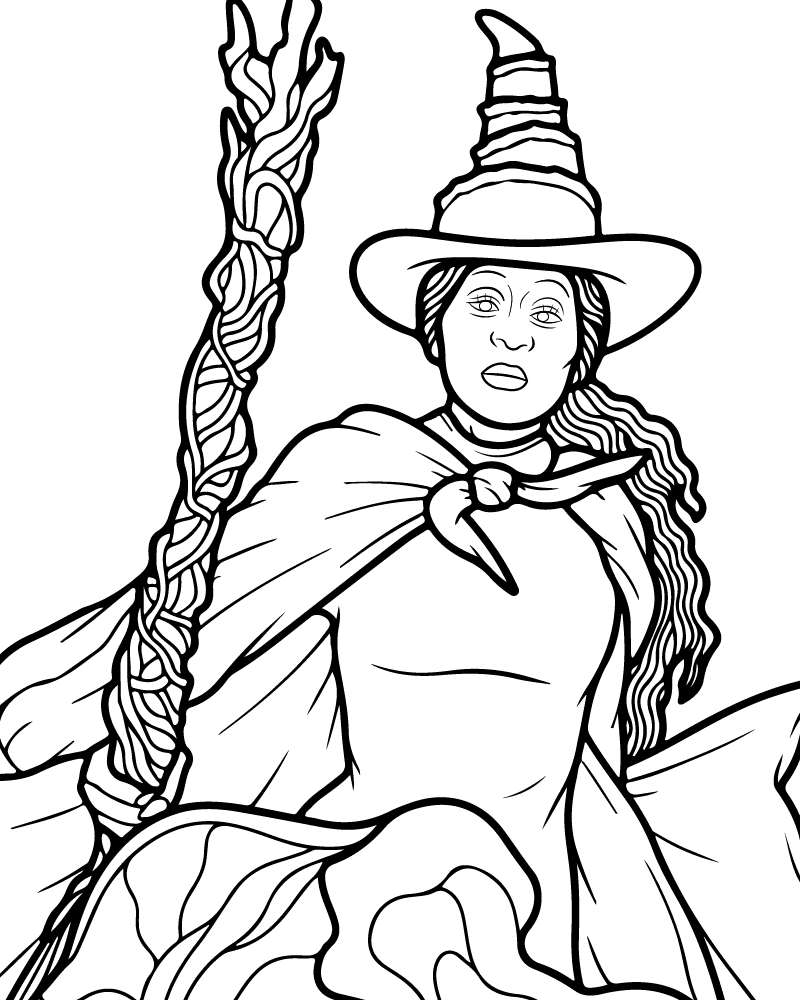 Dibujo de Elphaba Wicked Coloring Page para Colorear