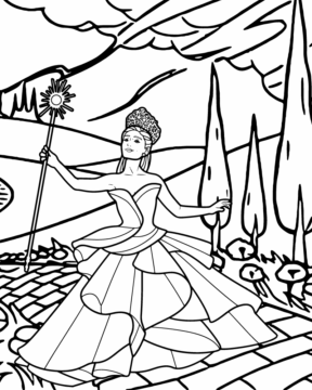 Dibujo de Glinda Wicked Coloring Page para Colorear