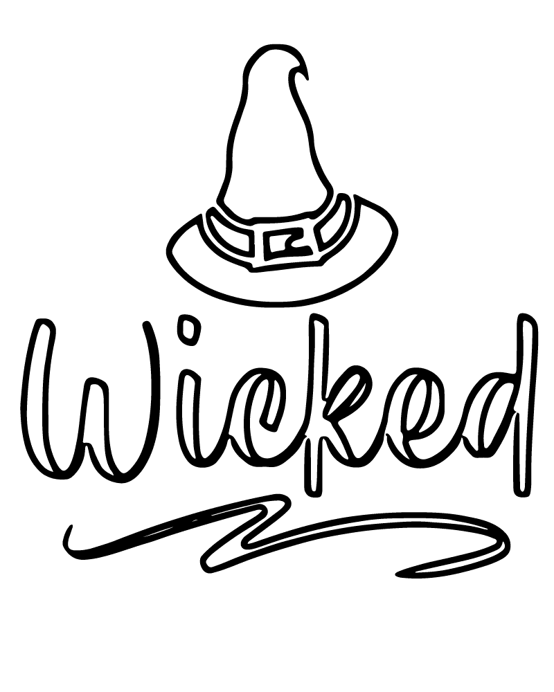 Dibujo de Printable Wicked Coloring Page para Colorear