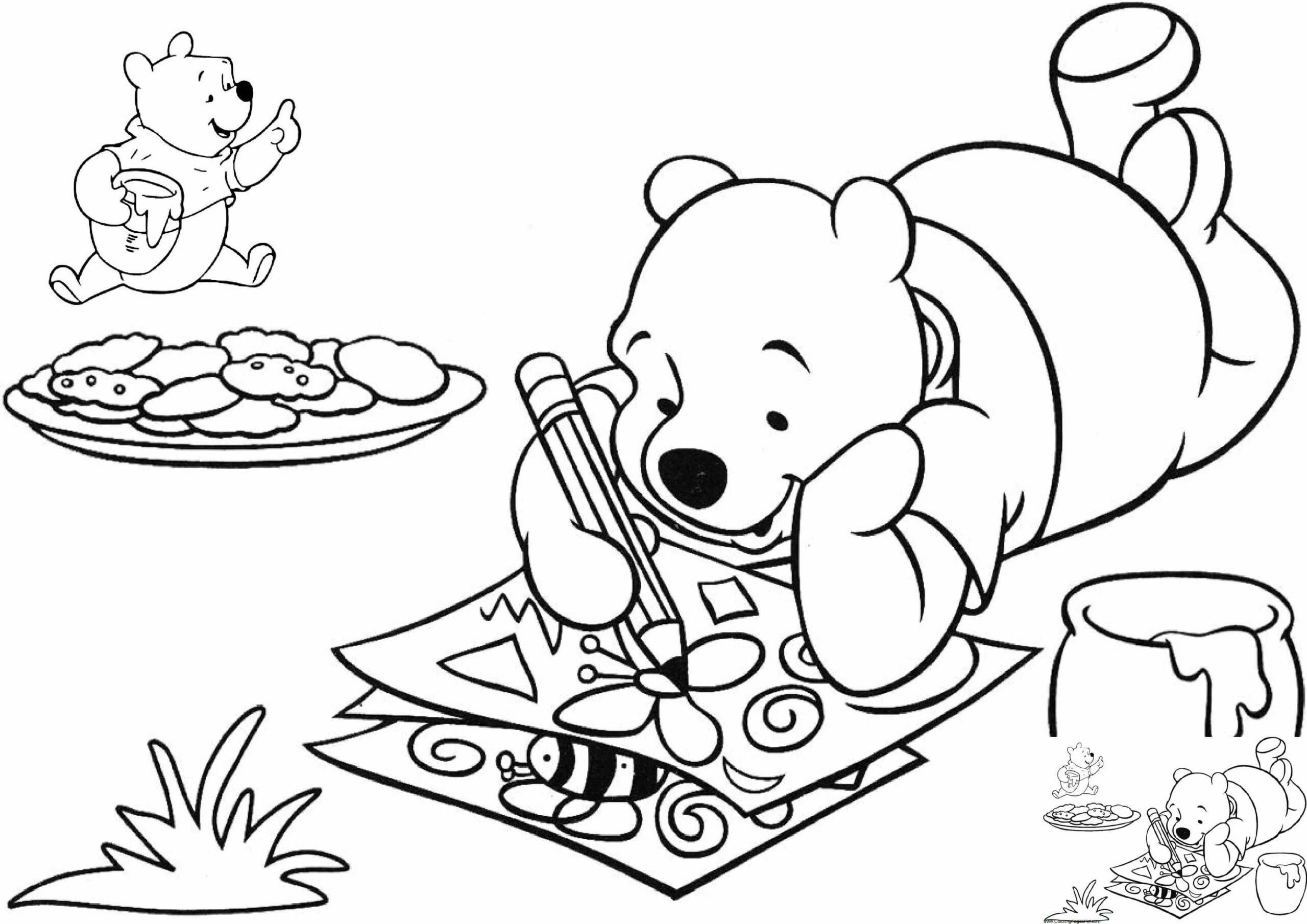Dibujo de Fantástico Winnie Pooh para Colorear