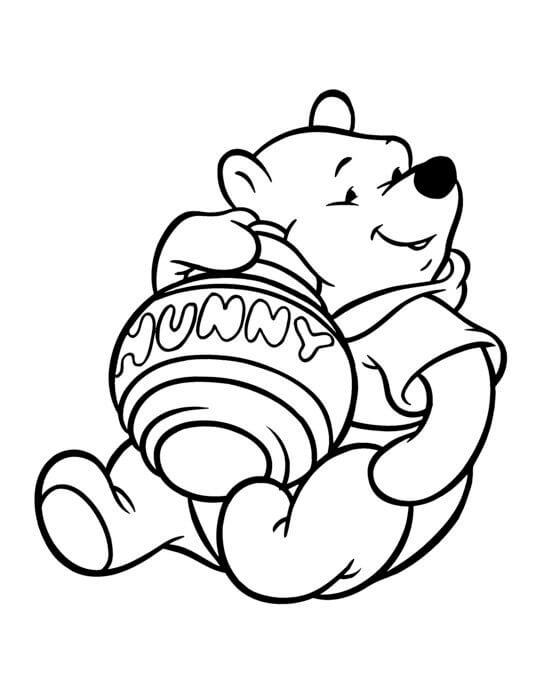 Dibujo de Perfecto Winnie de Pooh para Colorear