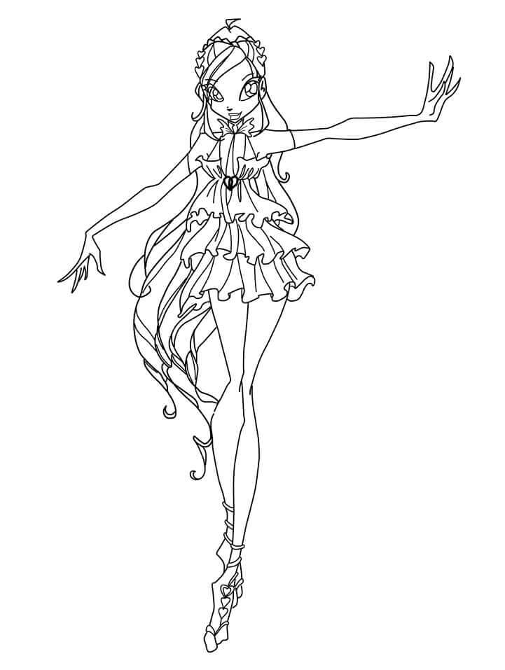 Dibujo de Bloom Winx Club Enchantix para Colorear