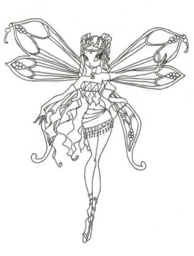 Dibujo de Layla Winx Club Enchantix para Colorear