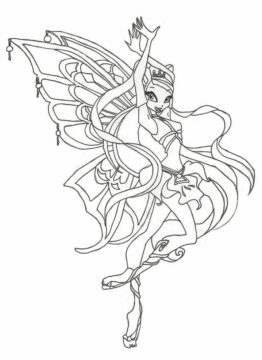 Dibujo de Stella Winx Club Enchantix para Colorear