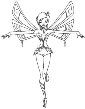 Dibujo de Tecna Winx Club Enchantix para Colorear