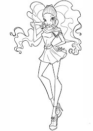 Dibujo de Winx Aisha para Colorear