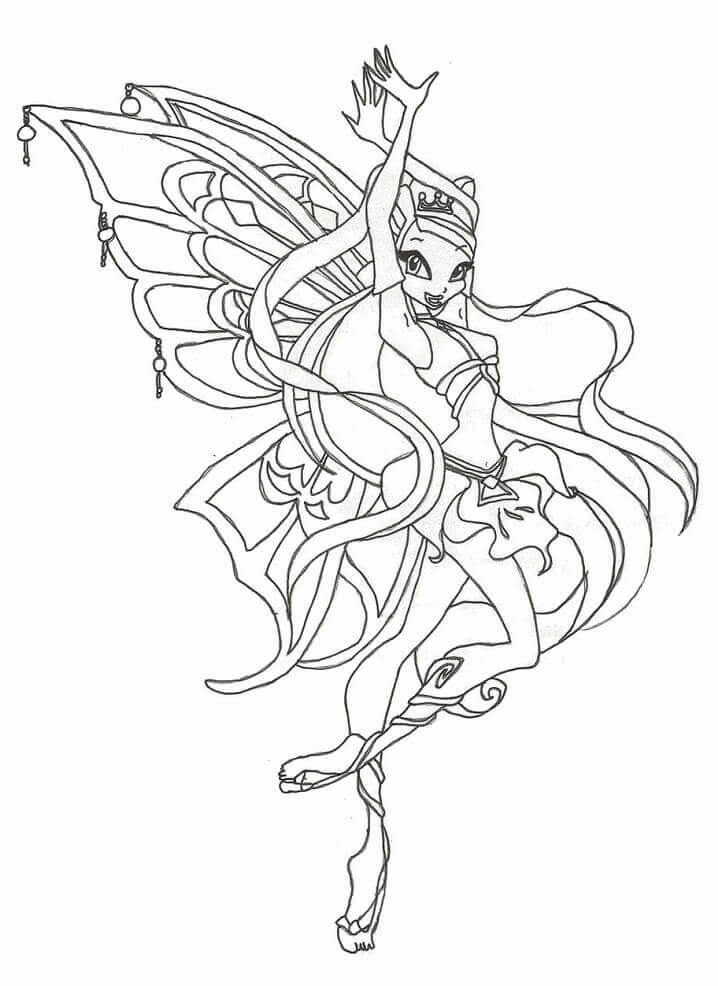 Dibujo de Winx Stella para Colorear
