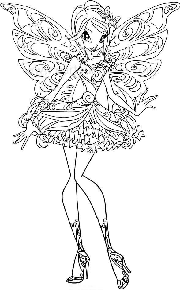 Dibujo de Winxbutterflix para Colorear