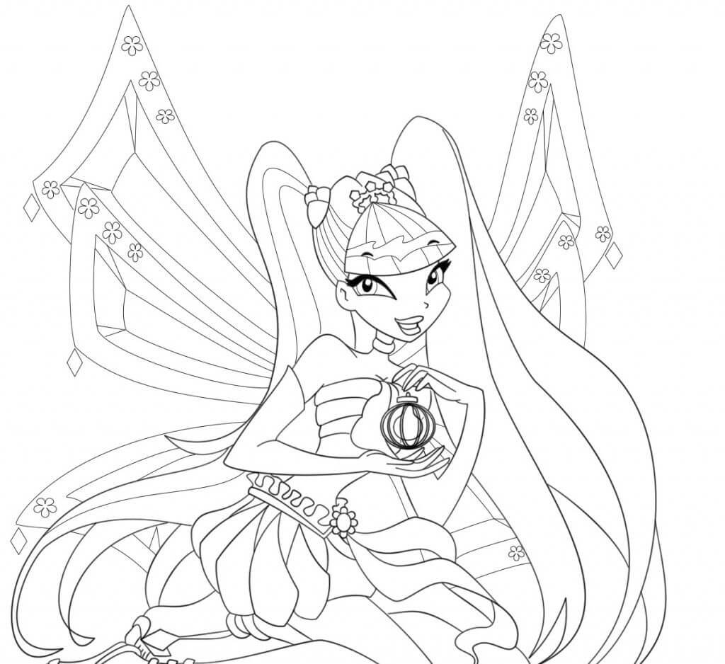 Dibujo de Winx Divertido para Colorear
