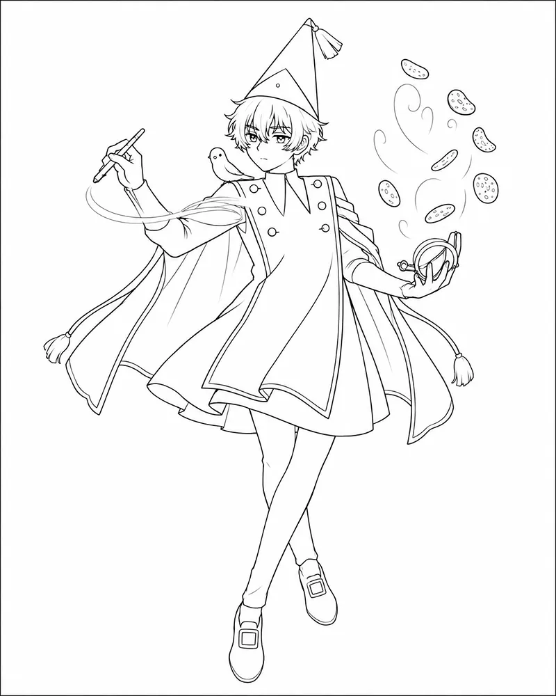 Dibujo de Coco Lanzando un Hechizo mágico página para Colorear