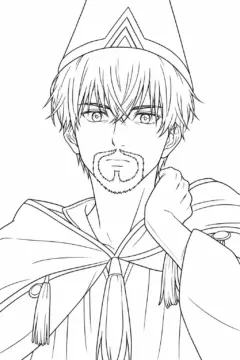 Dibujo de Retrato de Qifrey de Witch Hat Atelier página para Colorear