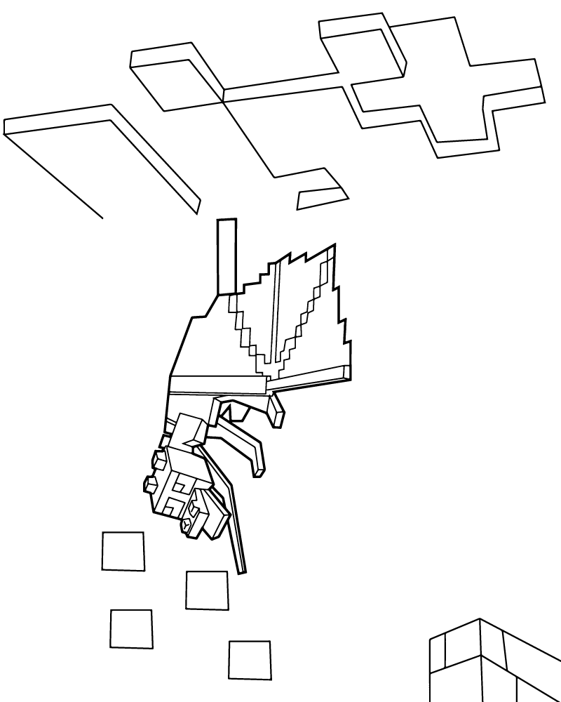 Dibujo de Minecraft Wither Storm Coloring Page para Colorear