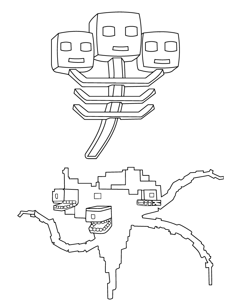 Dibujo de Wither Storm Evolution Coloring Page para Colorear