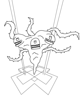 Dibujo de Wither Storm In Nether Coloring Page para Colorear