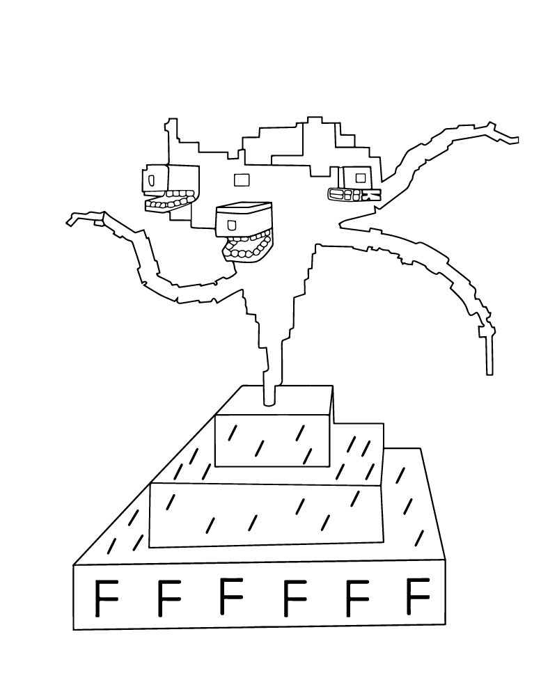Dibujo de Wither Storm Stages Coloring Page para Colorear