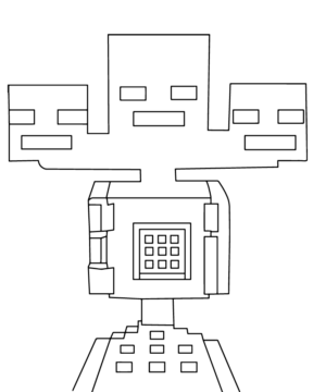 Dibujo de Wither Storm With Command Block Coloring Page para Colorear