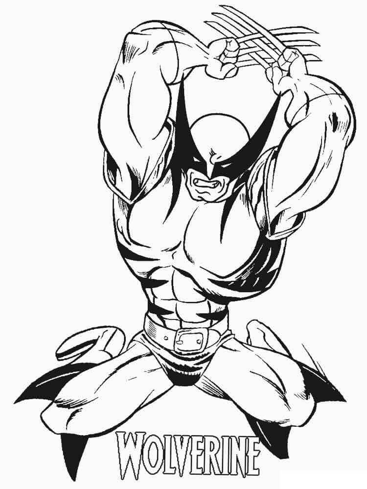Dibujo de Ataque de Lobezno para Colorear