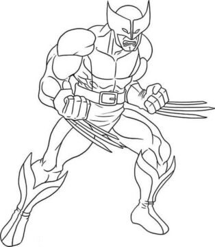 Dibujo de Wolverine Enojado para Colorear
