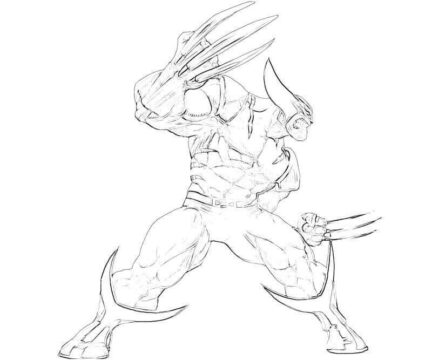 Dibujo de Wolverine Impresionante para Colorear