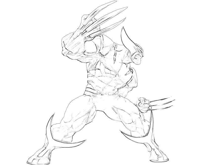 Dibujo de Wolverine Impresionante para Colorear