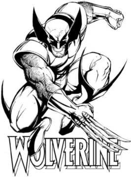Dibujo de Wolverine de X Men para Colorear