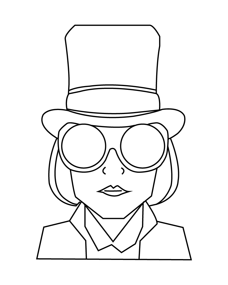 Dibujo de Free Willy Wonka Coloring Page para Colorear