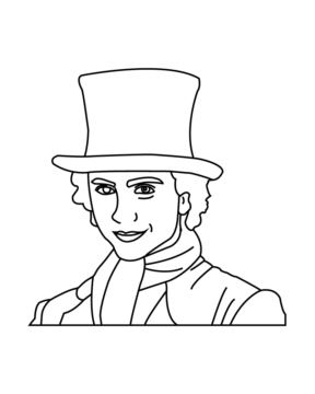 Dibujo de Fun Willy Wonka Coloring Page para Colorear