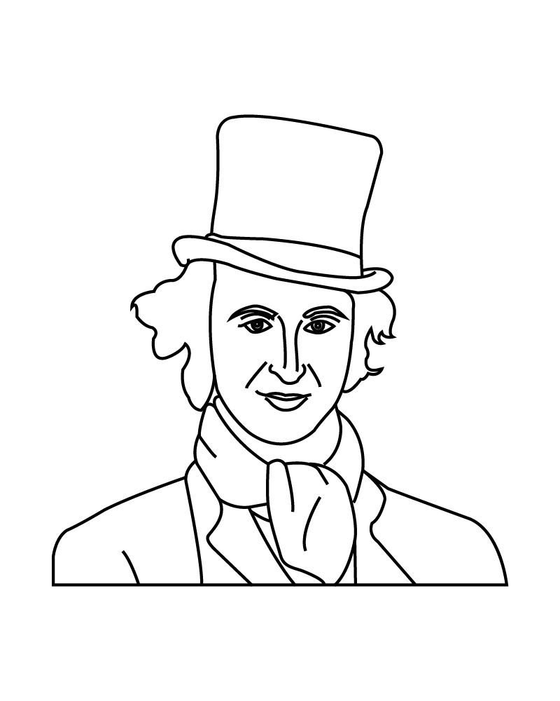 Dibujo de Willy Wonka Coloring Page For All Ages para Colorear